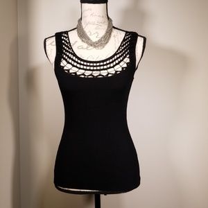 NWT Cache Beaded neckline ribbed tank
